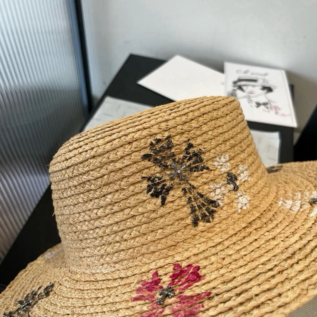 💰160¥ Crow's raffia sun hat, a must-have for summer outings, head circumference 57cm
